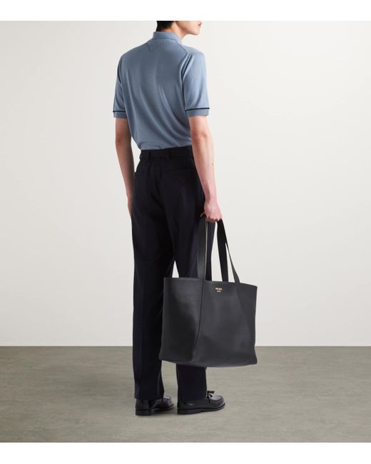 Prada Blue Wool-Silk Straight Trousers for men