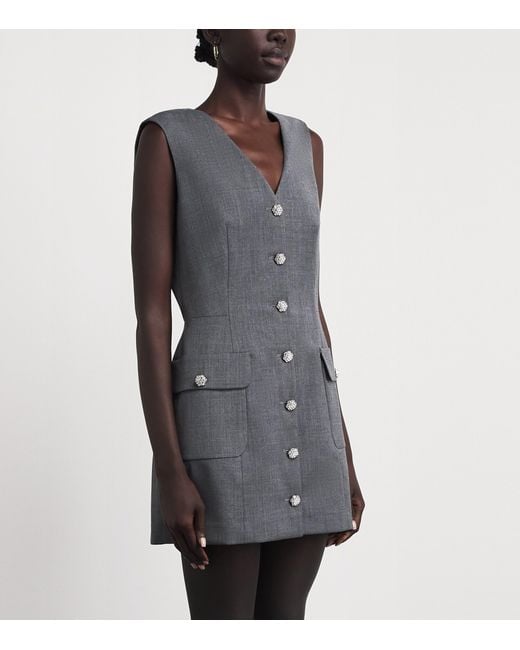 Maje Gray Embellished Tailored Jumpsuit