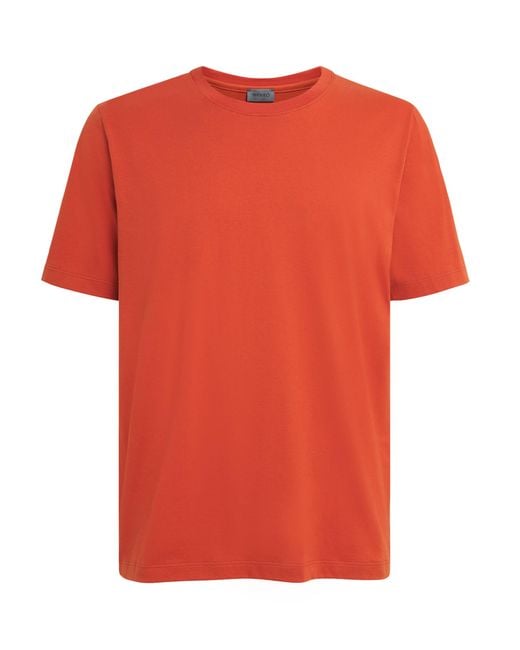 Hanro Orange Cotton Night & Day T-Shirt for men