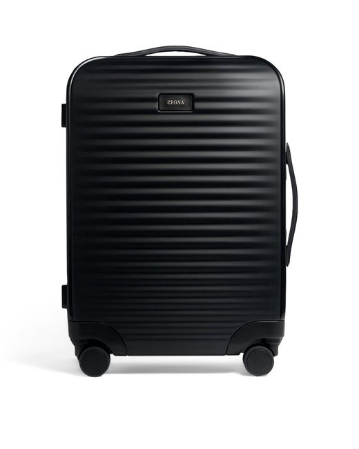 Zegna Black Polycarbonate Trolley Suitcase (55cm) for men
