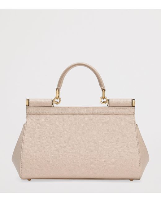 Dolce & Gabbana Natural Leather Sicily Top-Handle Bag