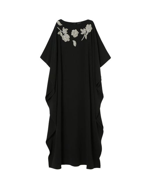 Marina Rinaldi Black Embellished Kaftan Gown