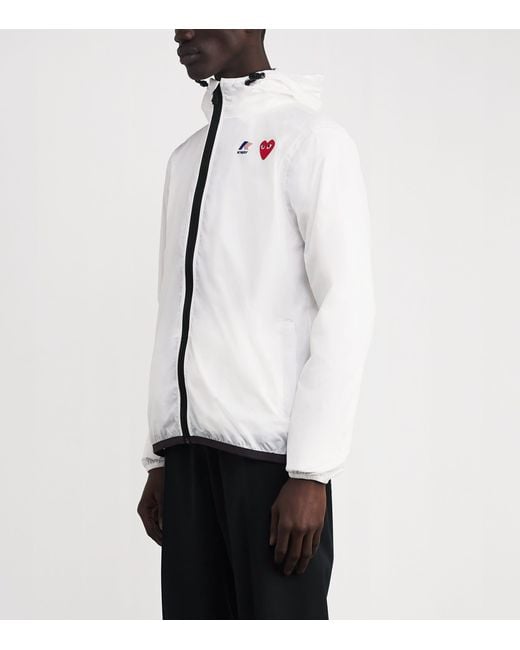 COMME DES GARÇONS PLAY White X K-Way Nylon Jacket for men