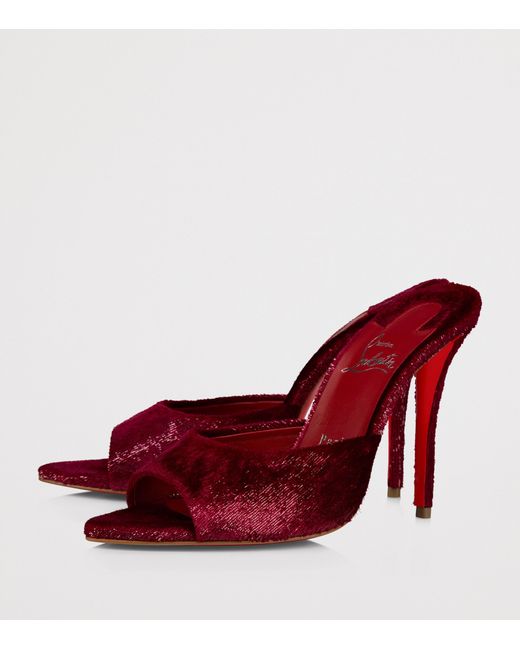 Christian Louboutin Red Miss Z Heeled Mules 100