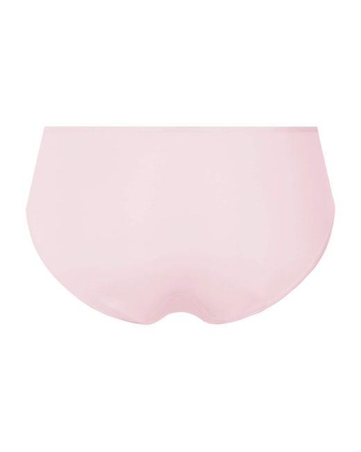 Hanro Pink Cotton Lace-Detail Rosaria Briefs