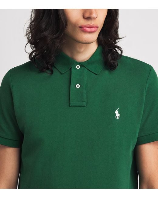 Polo Ralph Lauren Green Cotton Mesh Custom-Fit Polo Shirt for men