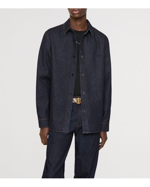 Burberry Blue Selvedge Denim Relaxed Shirt for men