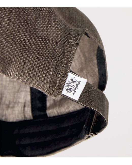 Sunspel Brown Linen Cap for men