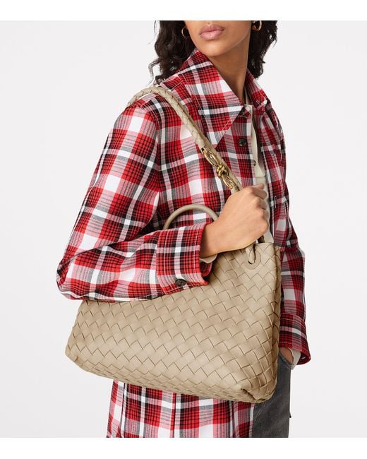Bottega Veneta Natural Medium Leather Andiamo Shoulder Bag