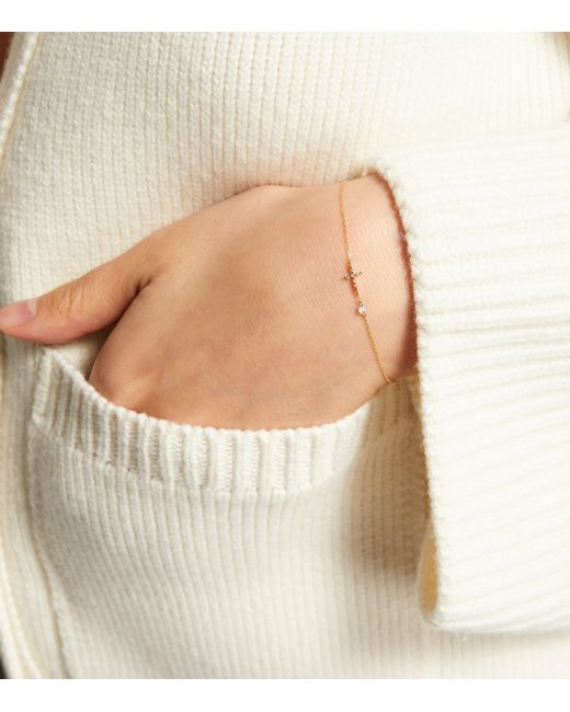 PERSÉE Metallic And Diamond Symbols Cross Bracelet