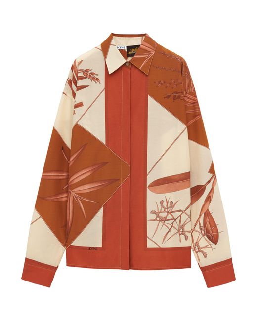 Loewe Orange X Paula's Ibiza Silk-blend Patterned Shirt