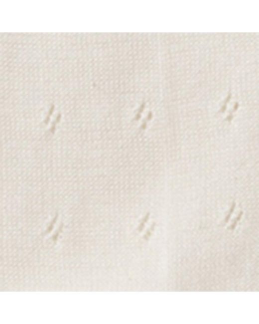 Miu Miu White Cotton-Blend Pointelle-Knit Socks