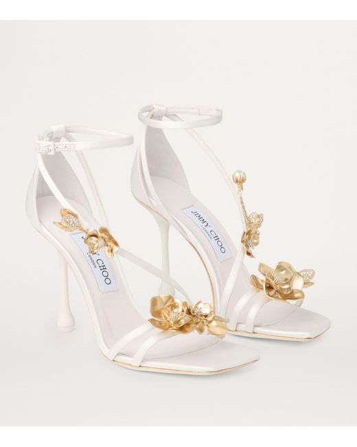 Jimmy Choo Metallic Zea Heeled Sandals 95