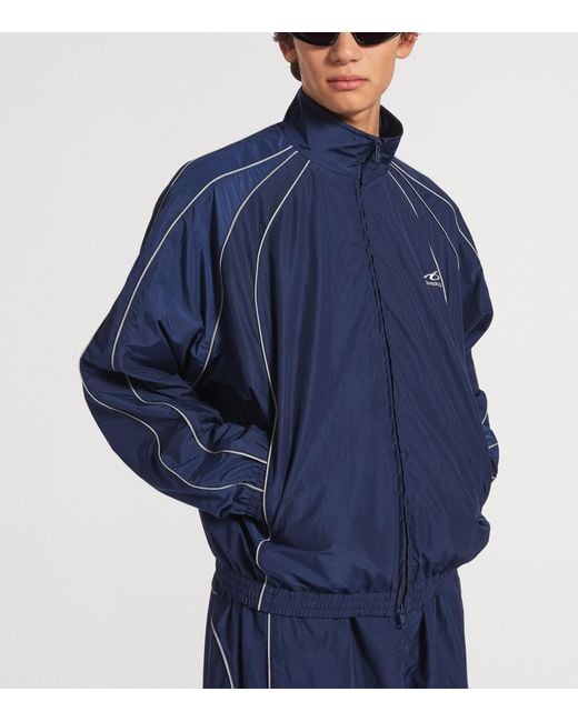 Balenciaga Blue Technical Zip-Up Jacket for men