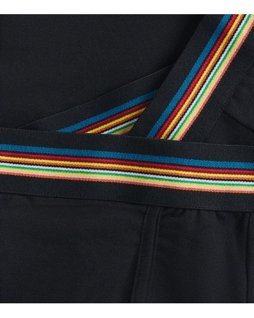 Paul Smith Black Stretch-Organic Cotton Trunks for men