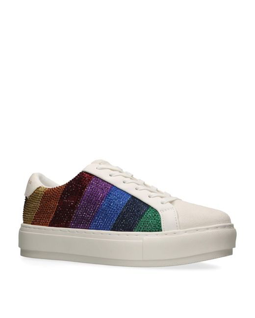Kurt Geiger Multicolor Suede Embellished Laney Sneakers