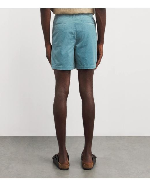 Polo Ralph Lauren Blue Cotton Corduroy Polo Prepster Shorts for men