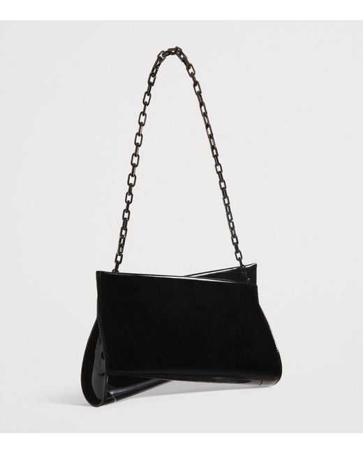 Christian Louboutin Black Loubitwist Patent Leather Clutch Bag