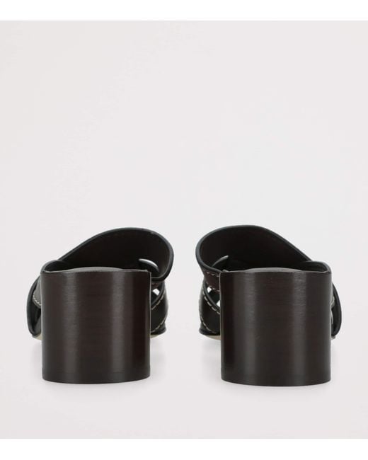 Tod's Brown Suede T-Strap Heeled Mules 55
