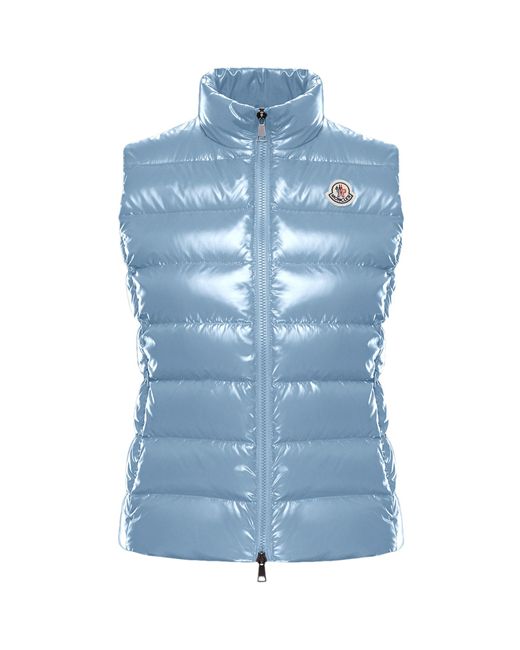 Moncler Blue Ghany Quilted Shell Down Gilet