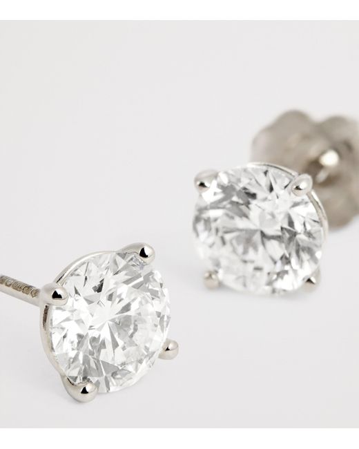 Harrods White And Diamond Stud Earrings