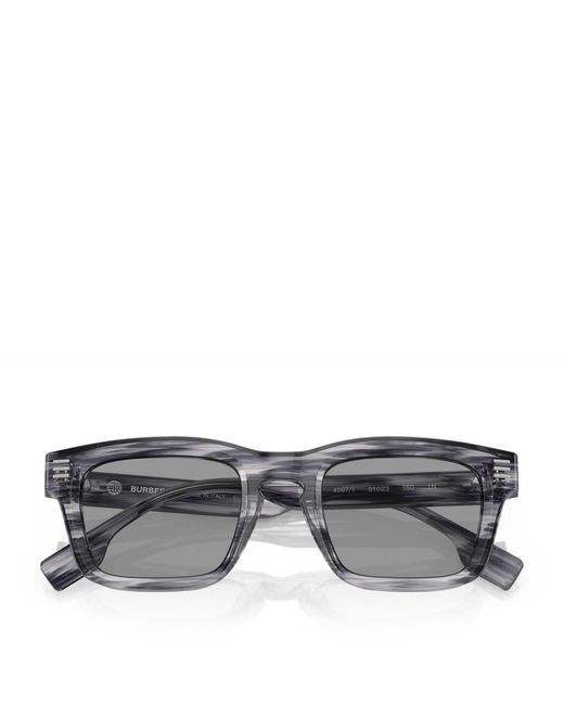 Burberry Gray Acetate Square Sunglasses for men