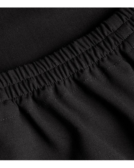 Eskandar Black Wool-Rich Trousers