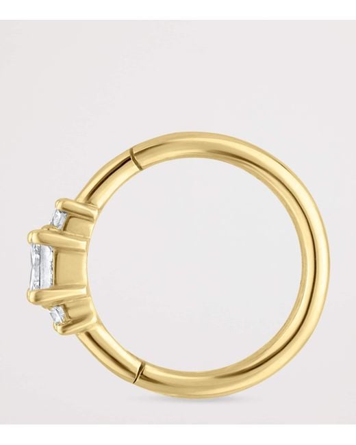 Maria Tash Metallic Diamond Princess Single Hoop Earring