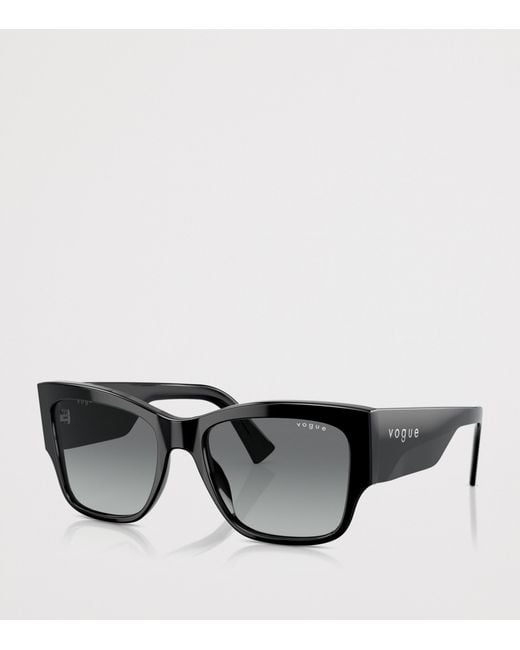 Vogue Black Pointed Square Sunglasses