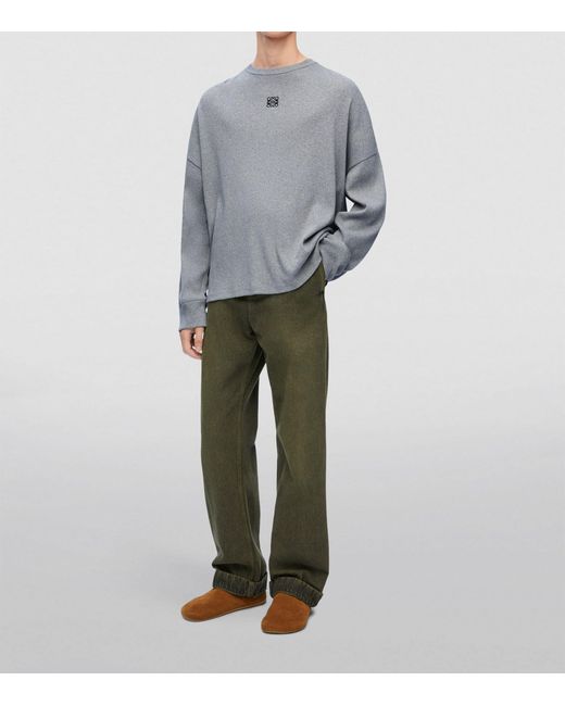 Loewe Gray Anagram Long-sleeve T-shirt for men