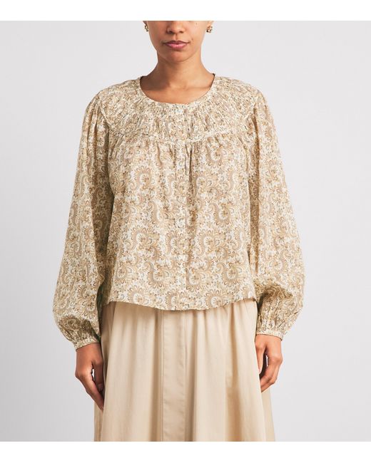 PAIGE Natural Paisley Print Zoia Blouse