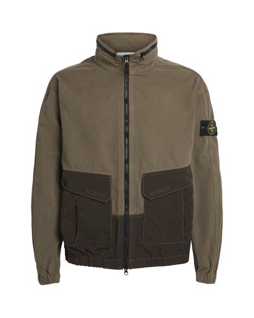 Stone Island Green Nylon Technical Compass Jacket for men