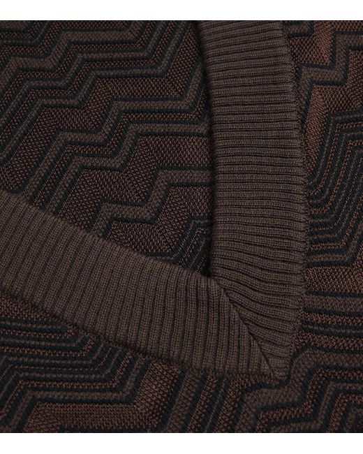 Missoni Black Zigzag V-Neck Sweater
