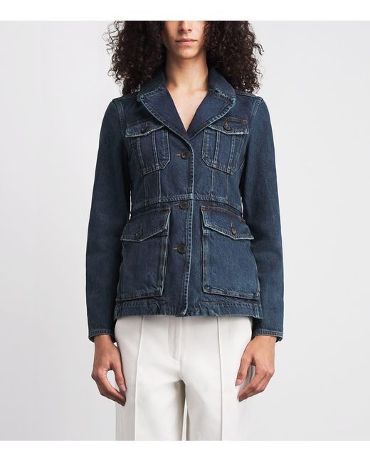 ME+EM Blue Denim Utility Jacket