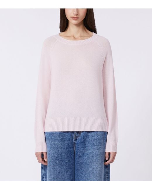 Weekend by Maxmara Pink Cashmere Round-Neck Sweater