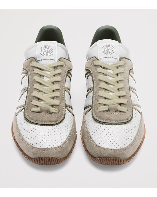 Dunhill White Leather Ian Runner Sneakers for men