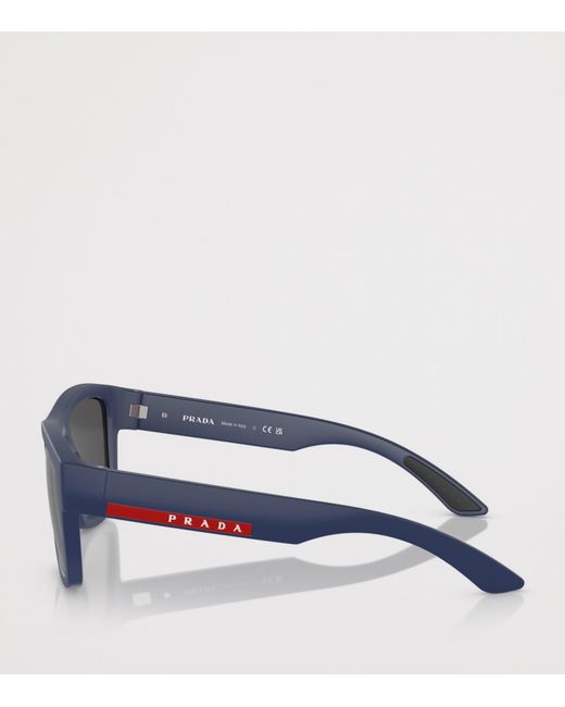 Prada Linea Rossa Gray Nylon Pillow Sunglasses for men