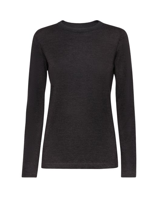 Brunello Cucinelli Black Cashmere-Silk Sweater