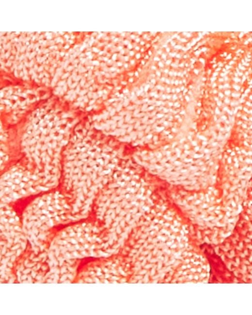 Hunza G Red Crinkle Scrunchie