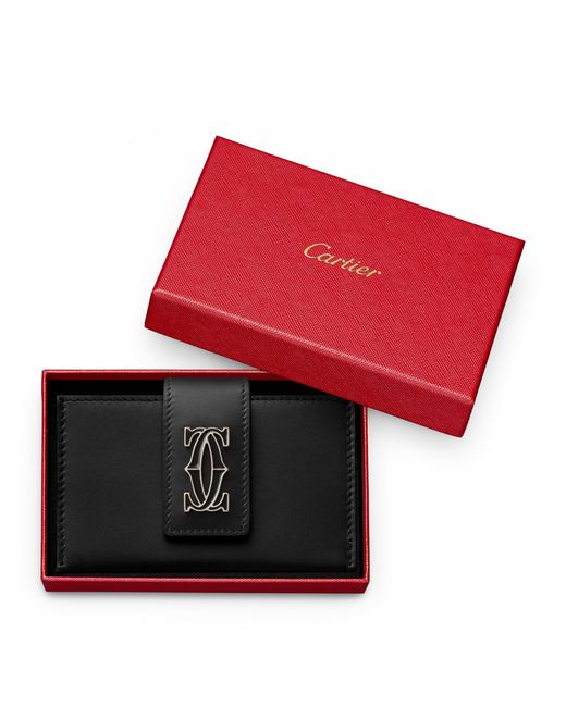 Cartier Black C De Card Holder