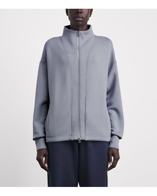 Varley Blue Arlene Zip-Up Sweatshirt