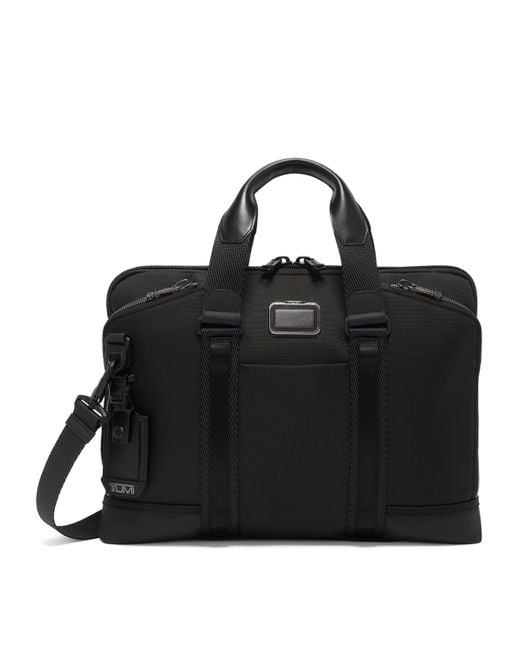 Tumi Black Alpha Bravo Academy Briefcase for men