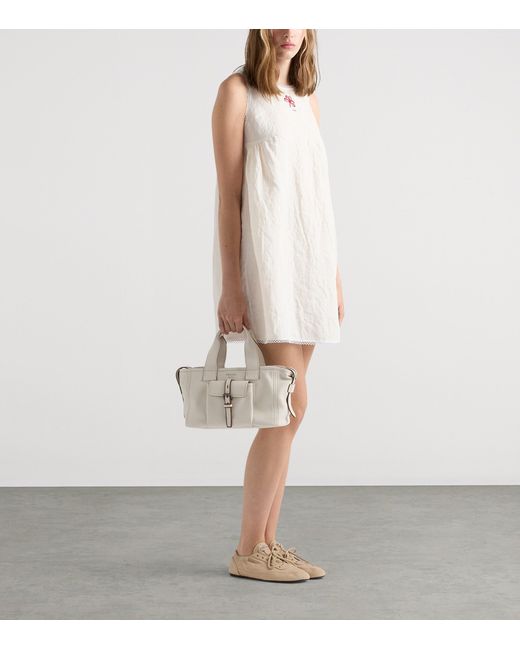 Prada Gray Medium Leather Route Tote Bag