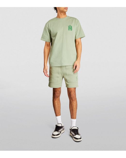 Mackage Green Cotton Logo-patch T-shirt for men