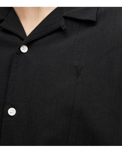 AllSaints Black Cotton Valley Shirt for men