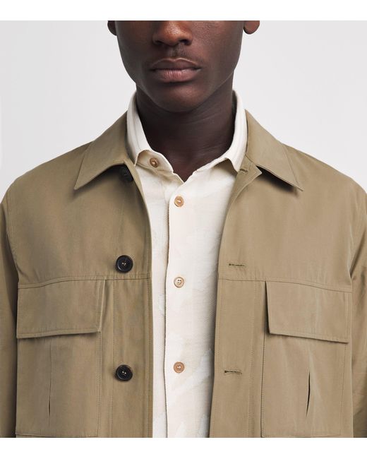 Paul Smith Brown Cotton-Blend Twin-Pocket Overshirt for men