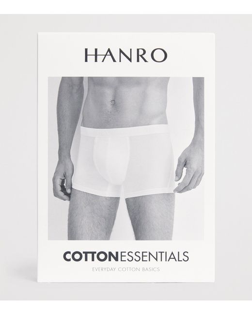 Hanro White Cotton-Blend Essential Trunk for men