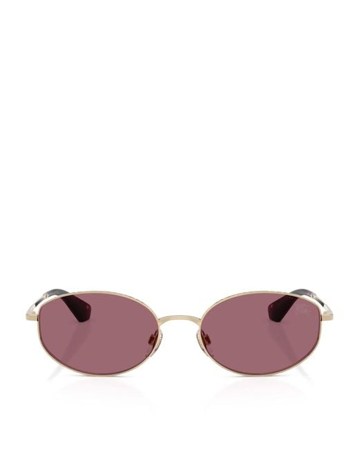 Burberry Pink Metal Be3169 Oval Sunglasses