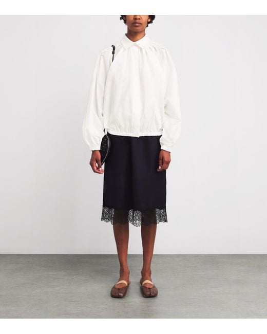 Patou White Volume Bubble Blouse