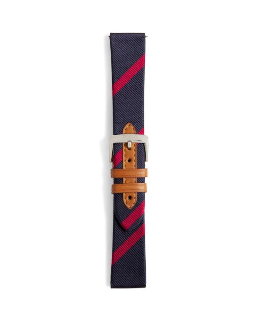 Polo Ralph Lauren White Silk Stripe Watch Strap for men